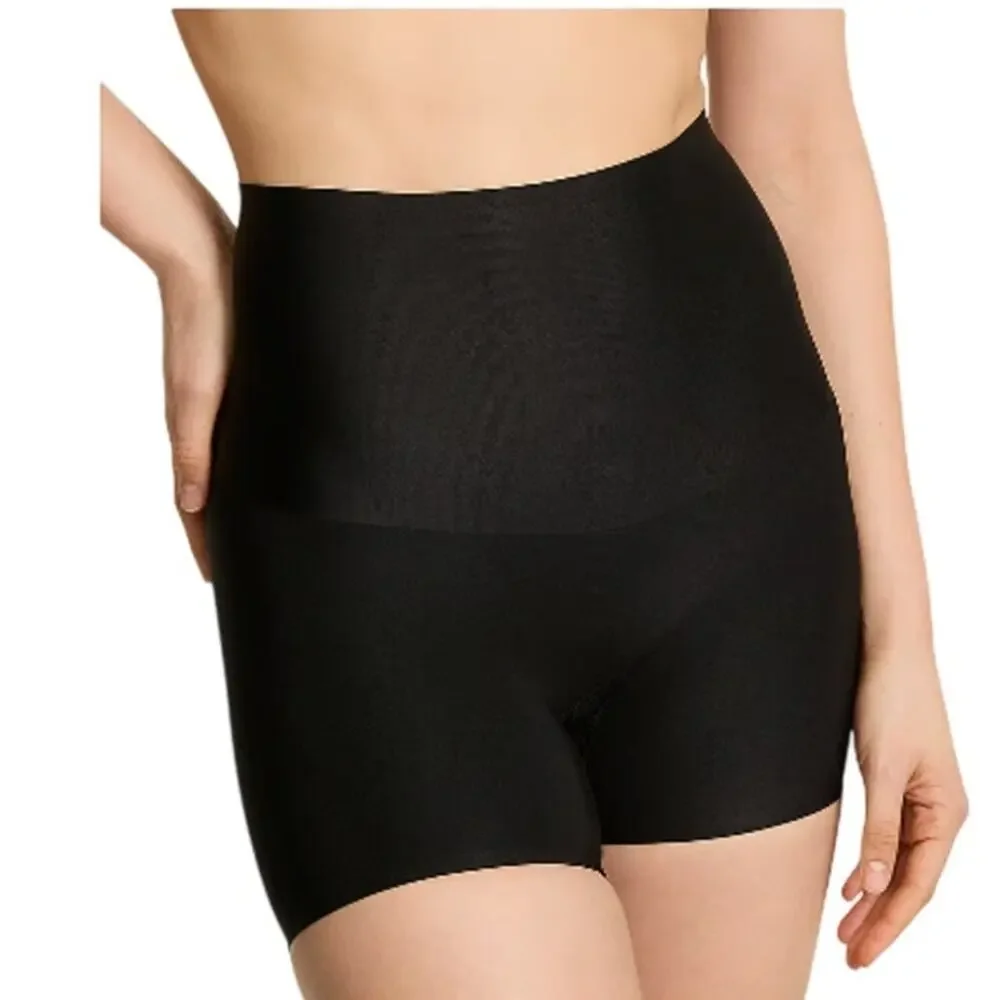 Victorias Secret Smoothing Shimmer Shorts L NEW Black Light Support Shaper